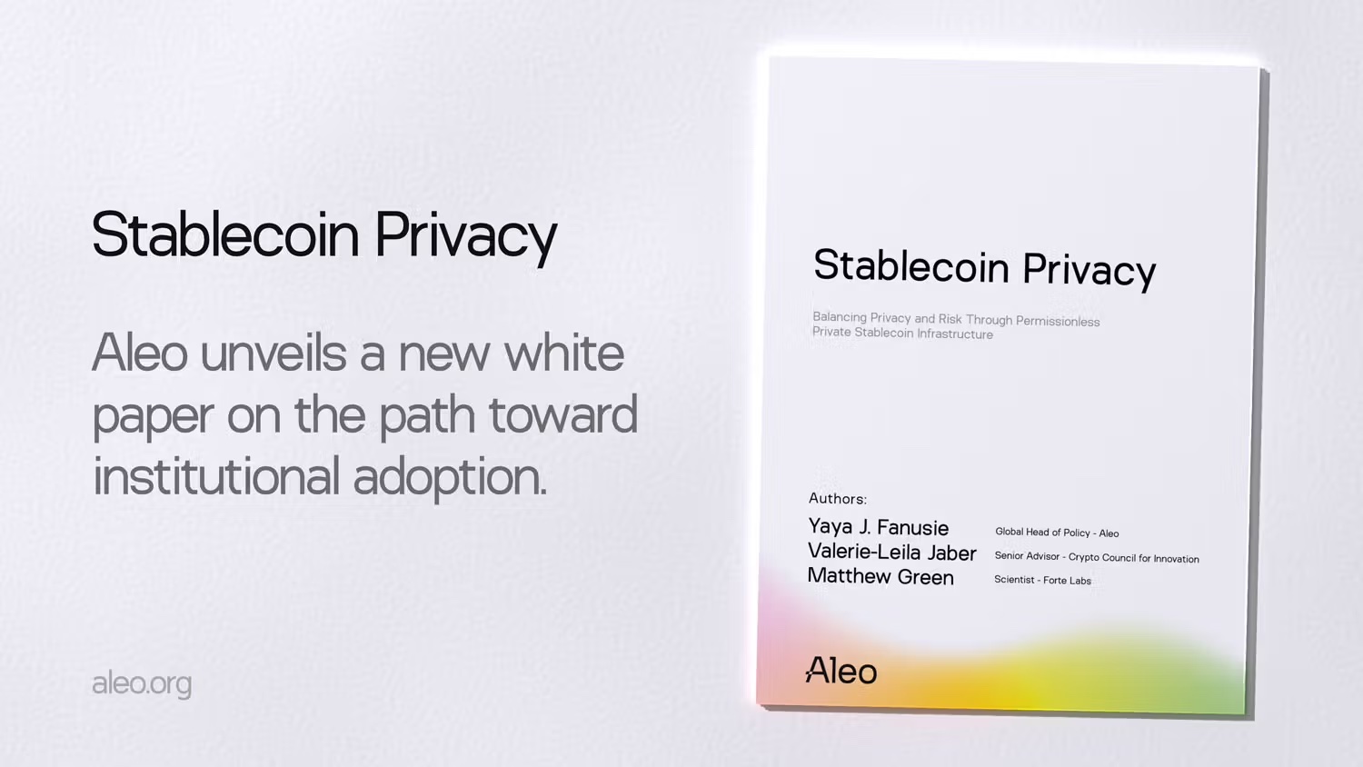 Stablecoin Privacy whitepaper