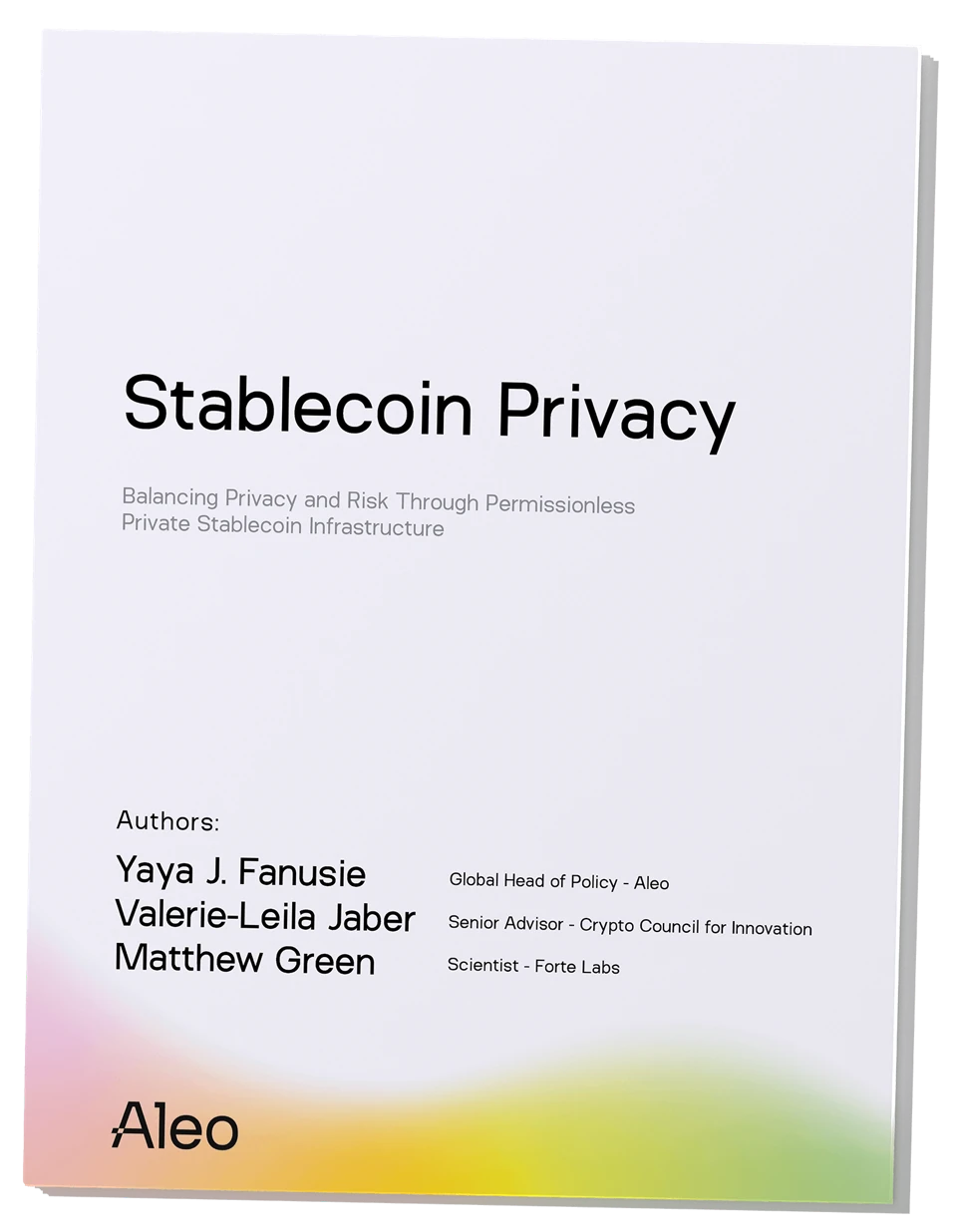 Stablecoin Privacy whitepaper